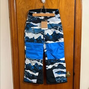 NWT Kids The North Face Optic Blue Mountain waterproof insulated pants Small 7/8